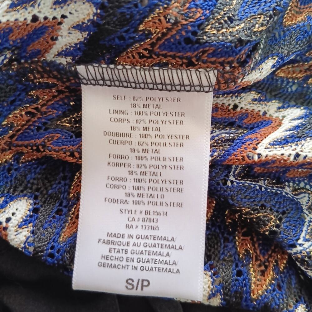 NWT Anthropologie Eri + Ali Metallic Chevron Top Sz S - Picture 8 of 8